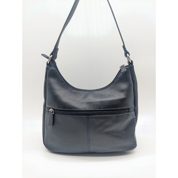 GIANI BERNINI Nappa Classic leather women's hobo shoulder bag - Navy Blue - Picture 5 of 10